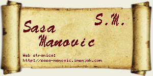 Saša Manović vizit kartica
